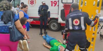 Motociclista fica gravemente ferido em acidente no centro de Porto Velho