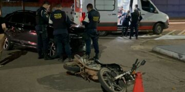 Idoso é preso após pilotar motocicleta pela calçada e causar acidente na Avenida Caula